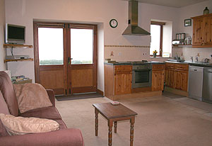 Lower Laithe holiday apartment kitchen and lounge